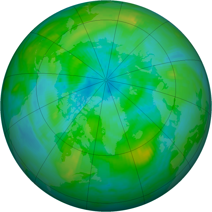 Arctic ozone map for 19 September 1979